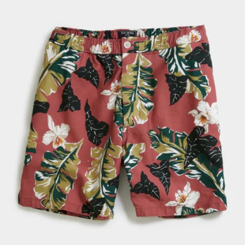 Todd Snyder 7” Casual Short in Red Floral - Picture 2 of 6